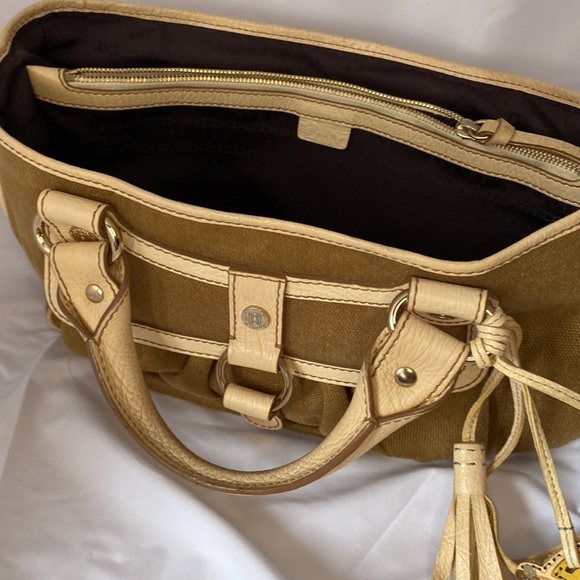 CELINE buggy canvas beige tote bag vintage - Picture 4 of 16